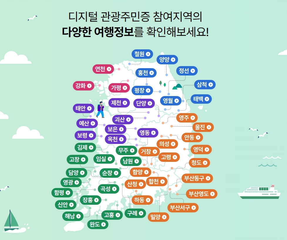 디지털관광주민증 혜택 안 받으면 손해! 52개 지역 반값 할인 및 발급 방법 총정리